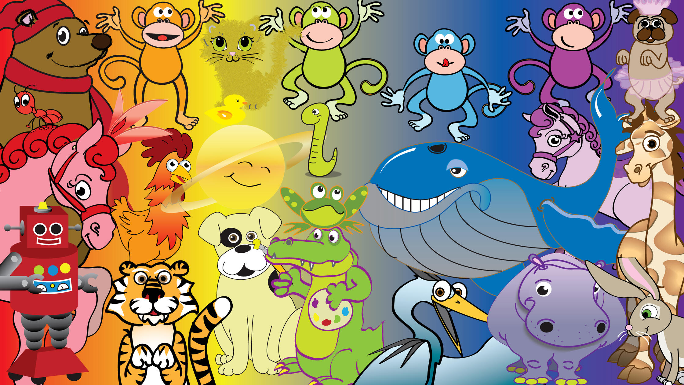 Illustrations for LoeschWare Apps for Kids